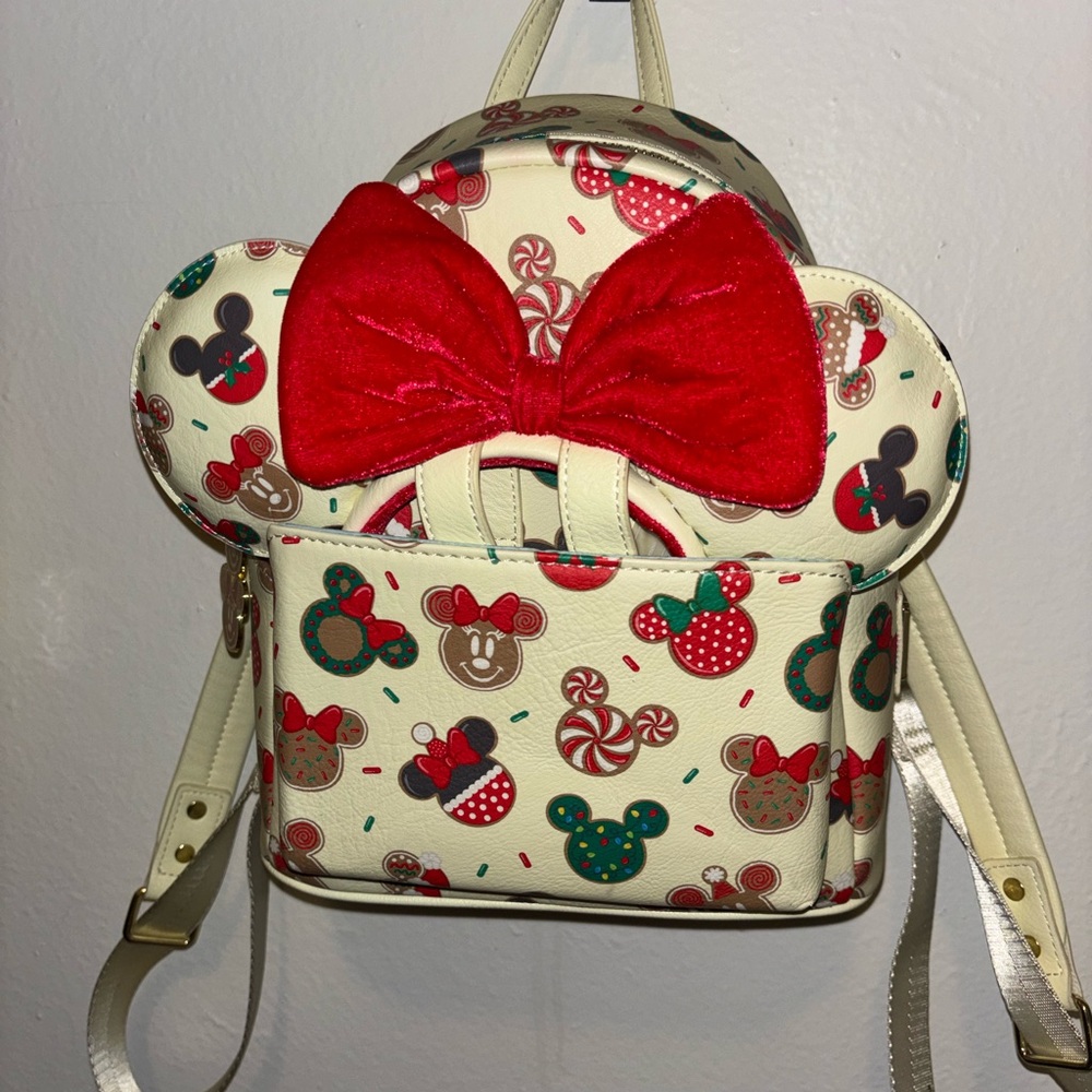 Loungefly Disney Mickey & Minnie Christmas Cookies Mini Backpack with Ears
